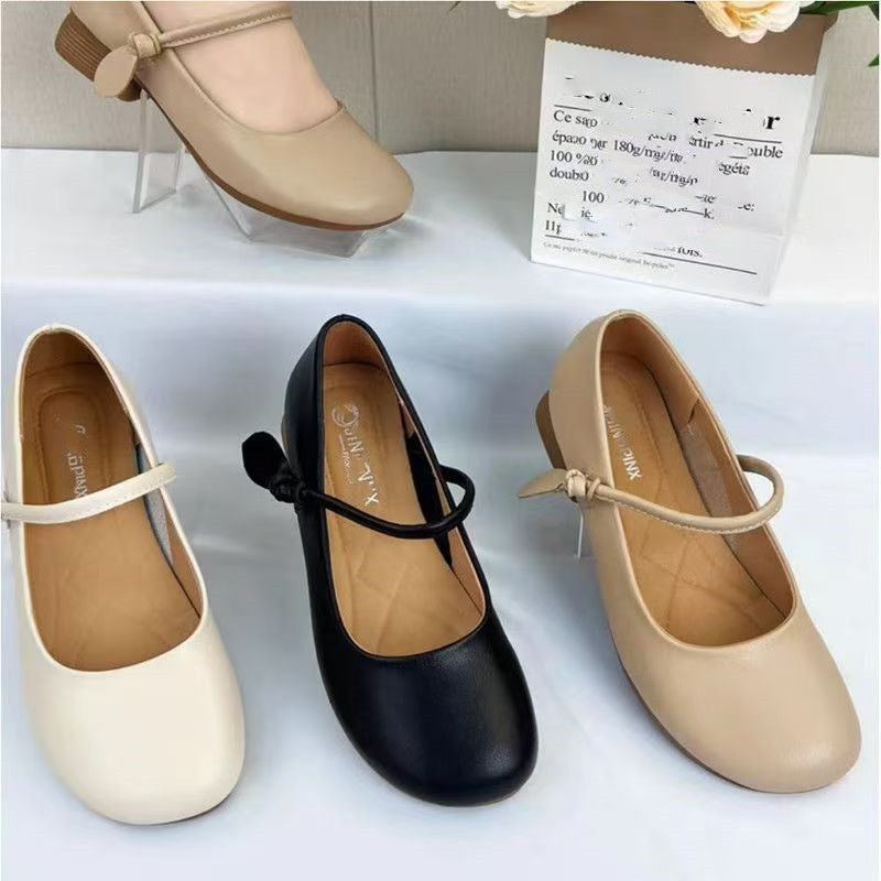 Damen elegante Ballerinas mit modischem Riemen und komfortablem Fußbett EB