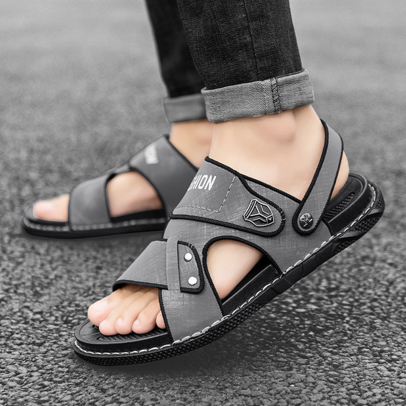 Damen Sportliche Badesandalen mit ergonomischem Klettverschluss und rutschfester Sohle EB