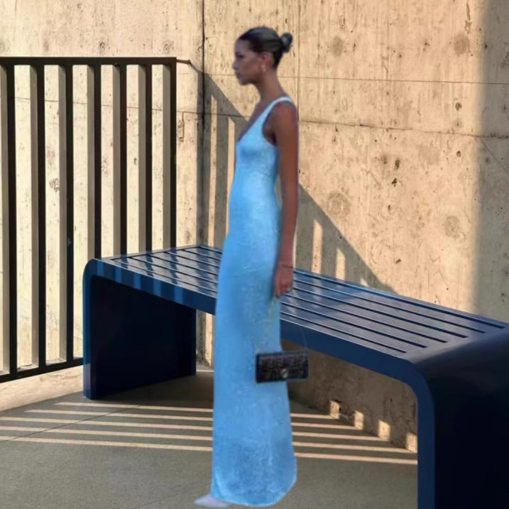 Damen Abendkleid im eleganten A-Linien Schnitt mit zartem Spitzenbesatz Heidi-Mode