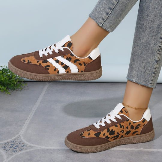 Damen Sneakers im modernen Leo-Design mit bequemer Sohle EB