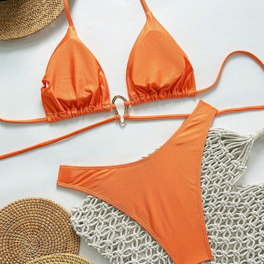 Damen Triangel-Bikini mit eleganten Kettenakzenten EB