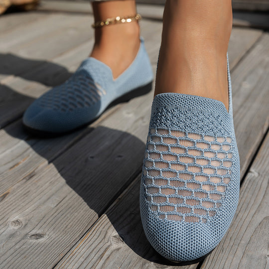 Damen komfortable Slipper mit innovativem Strickdesign EB