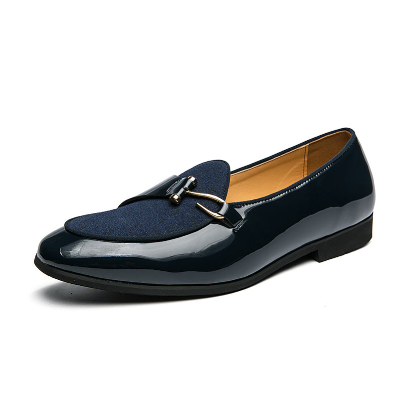 Damen Elegante Mokassins mit luxuriösem Glanz und dekorativem Schnallenverschluss EB