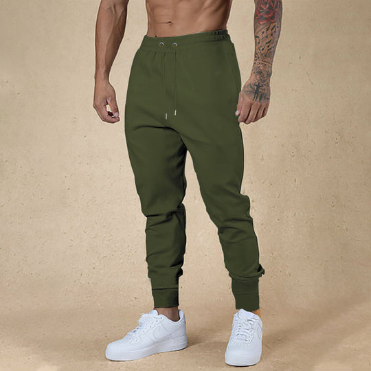 Herren nan athletische Frottee-Jogginghose mit hohem Bund Kordelzug und schmal zulaufenden Rippbündchen EB