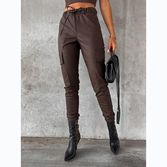 Damen Cargo-Hose mit flexiblem Bund und seitlichen Taschen EB