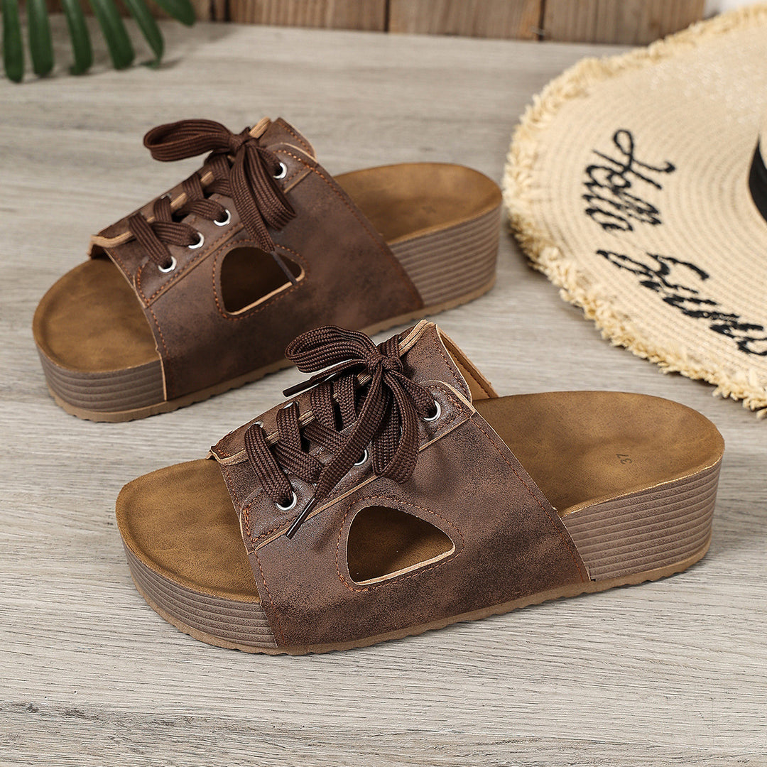 Damen Sportliche Schnürsandalen EB