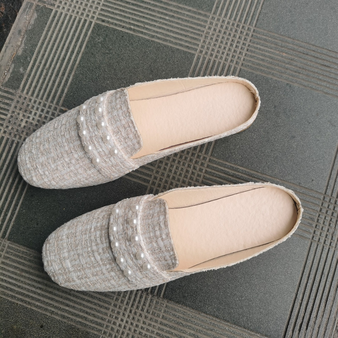 Damen Elegante und bequeme Slipper mit Perlenapplikation EB