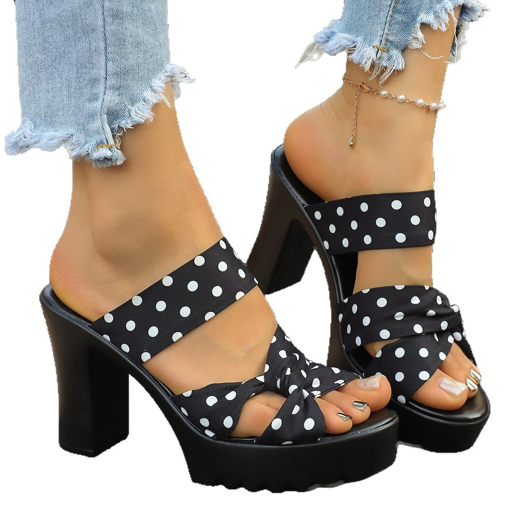 Damen Plateausandalen mit elegantem Schleifen-Design EB