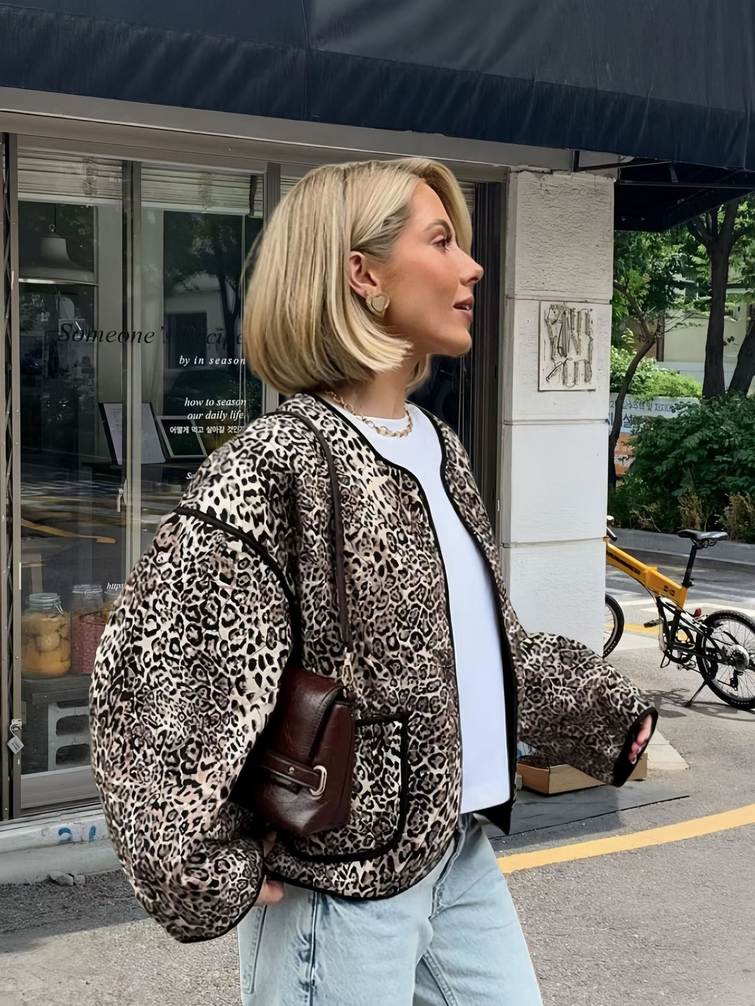 Damen attraktive Jacke im angesagten Leopardenmuster EB