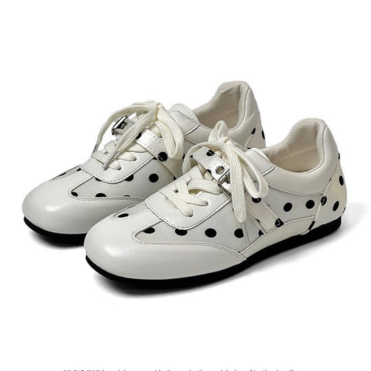 Damen sportliche Sneakers mit modischem Punktedesign EB