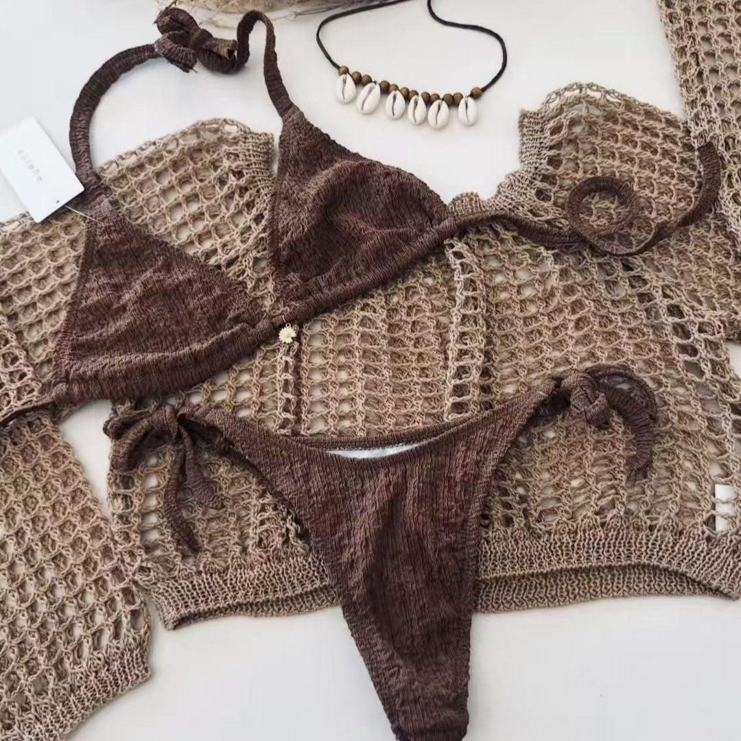 Damen Bikiniset mit transparenter Overlayer EB