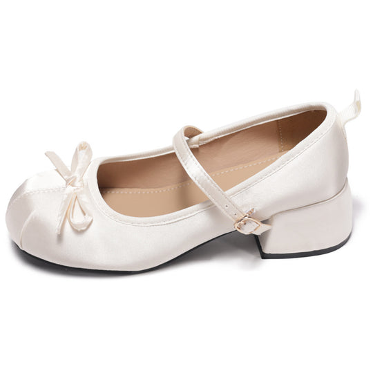 Damen Ballerinas mit elegantem Riemchen und zierlichem Schleifenakzent EB