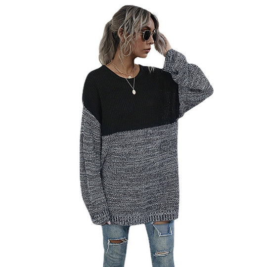 Damen Oversized Strickpullover mit modernem Farbverlauf EB