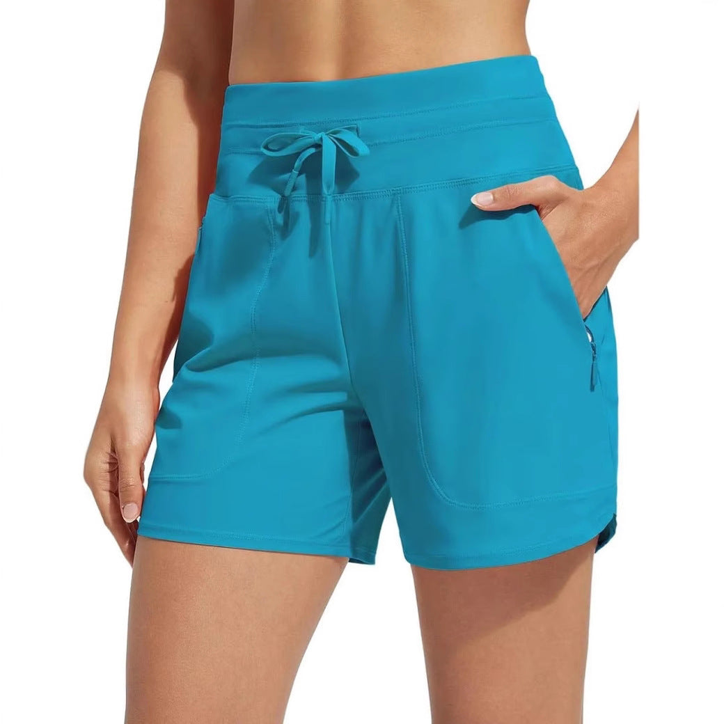 Damen Performance aktive Shorts mit integriertem Boxershorts-Futter EB