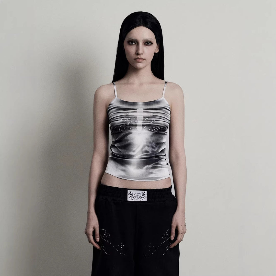 Damen lässiges Tanktop mit kreativem Grafikdesign EB