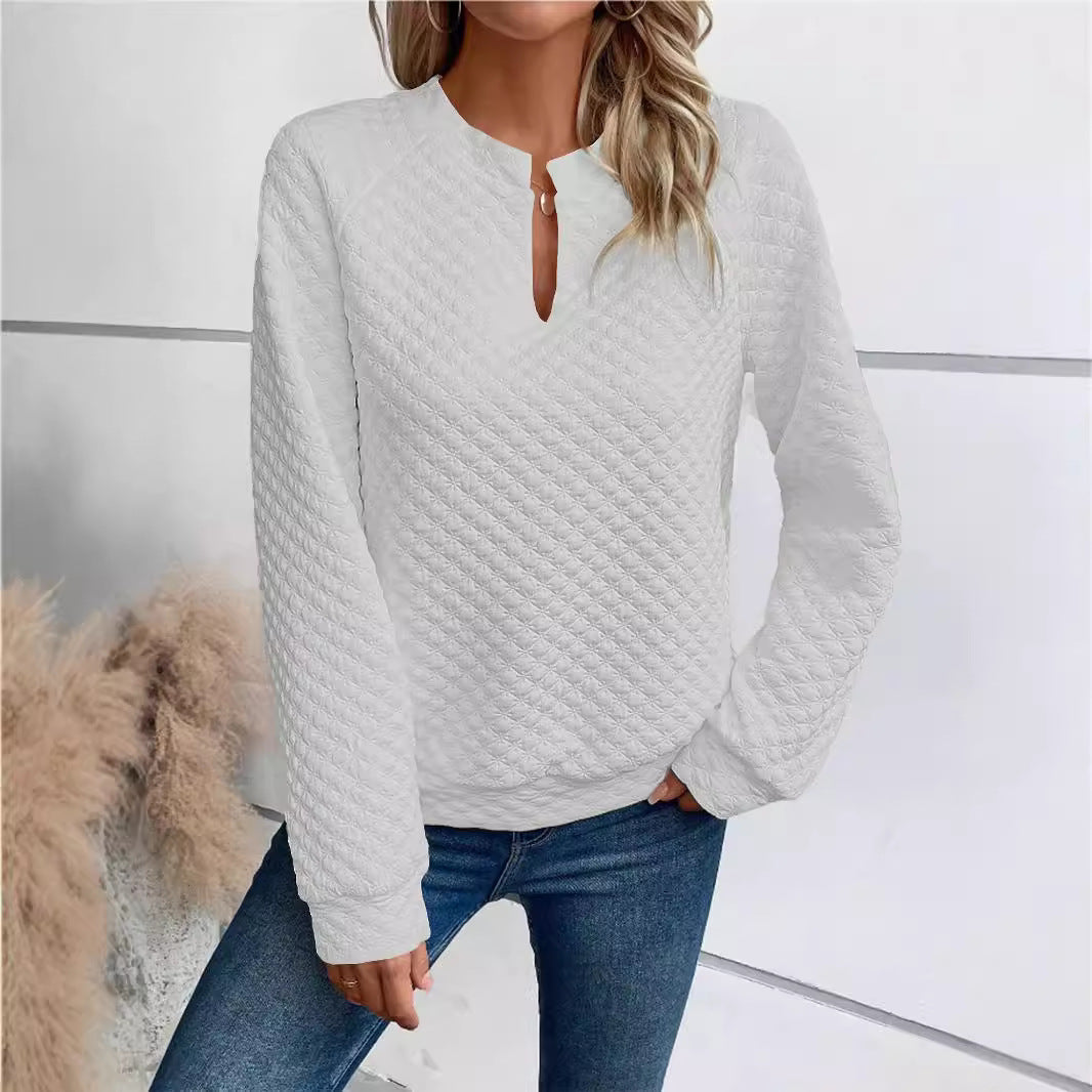 Damen Pullover mit strukturiertem Design und edlem Stehkragen EB