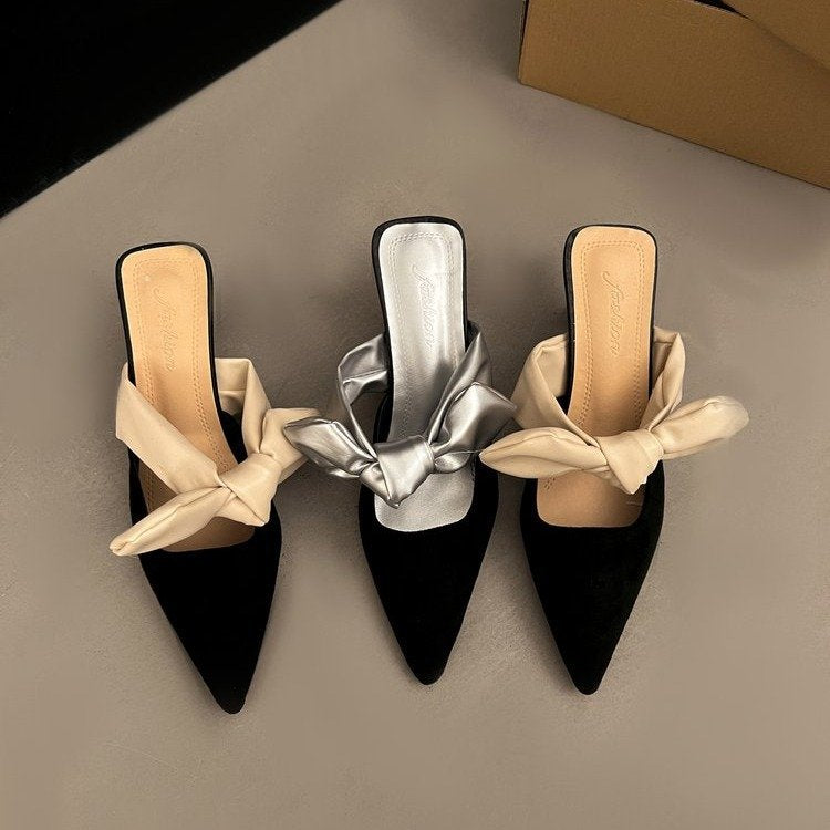 Damen eleganter Sling-Pump mit modischem Schleifendetail EB