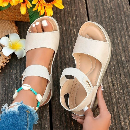 Damen bequeme Sandalen mit atmungsaktivem Obermaterial und rutschfester Sohle EB