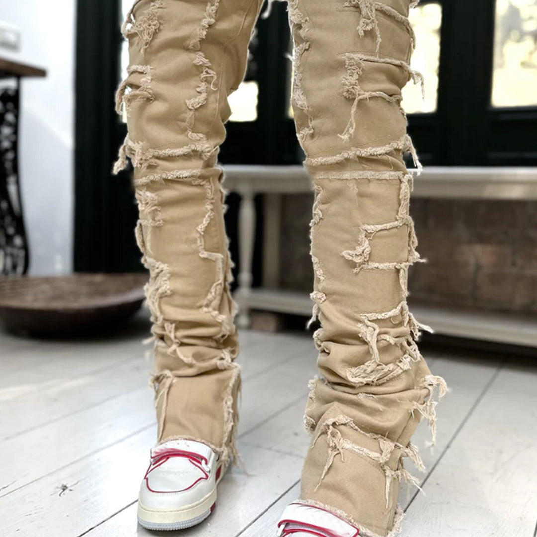 Herren modische Ripped Denim-Hose im lässigen Street-Style EB