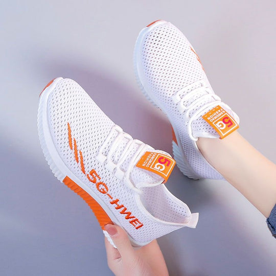 Damen Sportschuhe mit flexiblem Strickdesign und dämpfender Laufsohle EB
