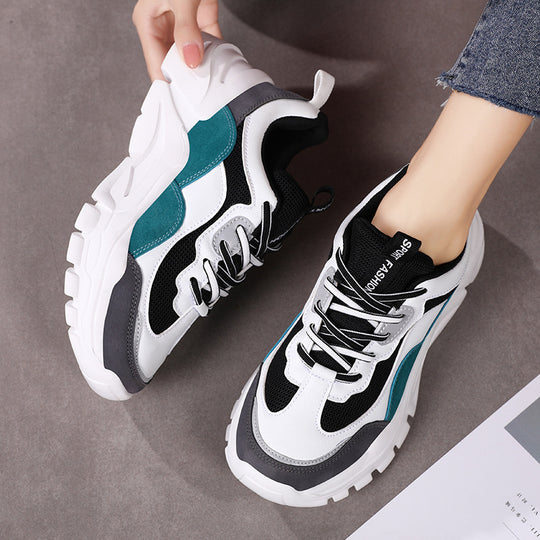 Damen Sportliche Chunky Sneakers mit atmungsaktiver Mesh-Oberfläche und dämpfender Sohle EB