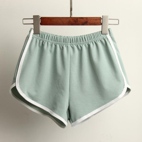 Damen Sportliche Shorts mit elastischem Bund und Kontraststreifen EB