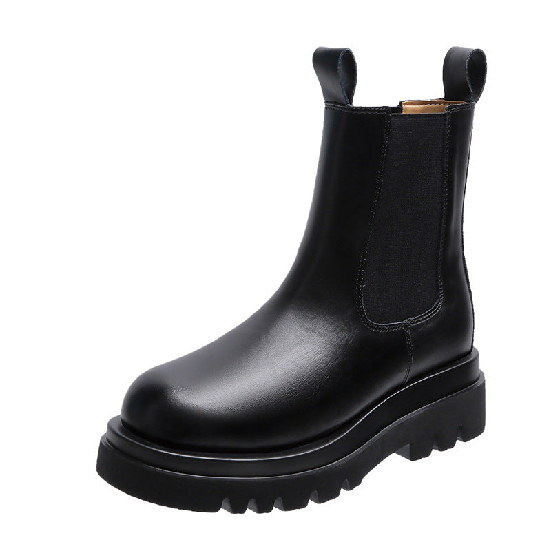 Damen  Chelsea-Boots mit elastischem Einsatz und markanter Profilsohle EB