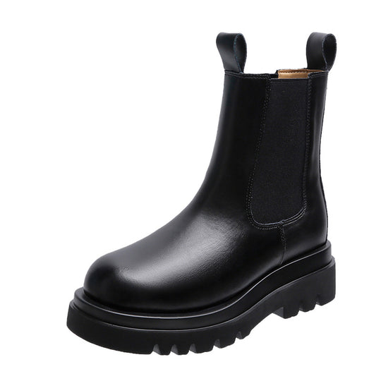Damen  Chelsea-Boots mit elastischem Einsatz und markanter Profilsohle EB