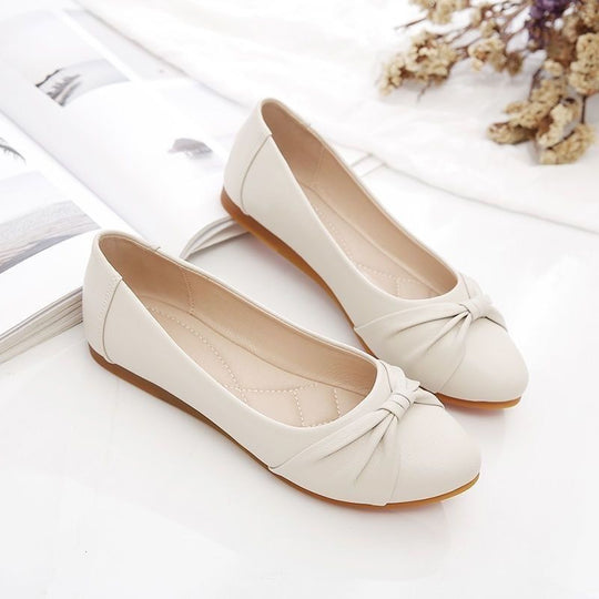 Damen Elegante Ballerinas mit modischem Knoten und weichem Innenfutter EB