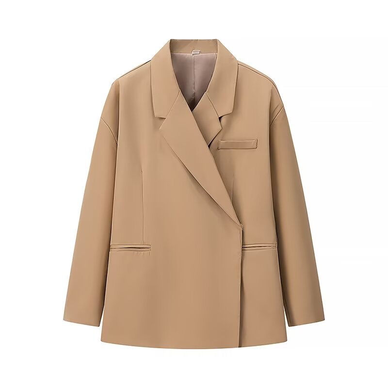 Damen elegante Oversize-Jacke mit schickem Revers EB