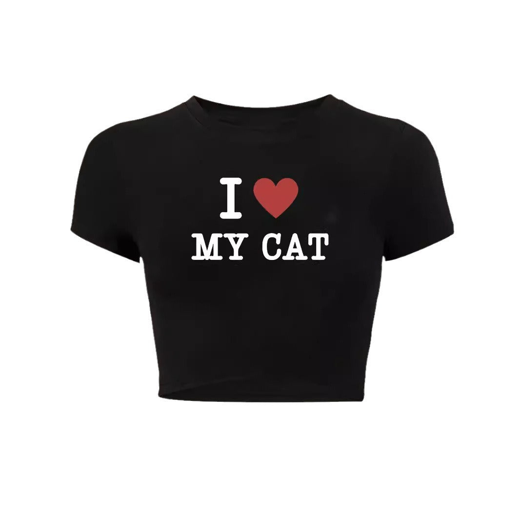 Damen Crop-Top mit auffälligem Schriftzug EB