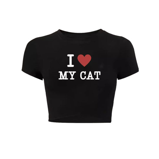 Damen Crop-Top mit auffälligem Schriftzug EB