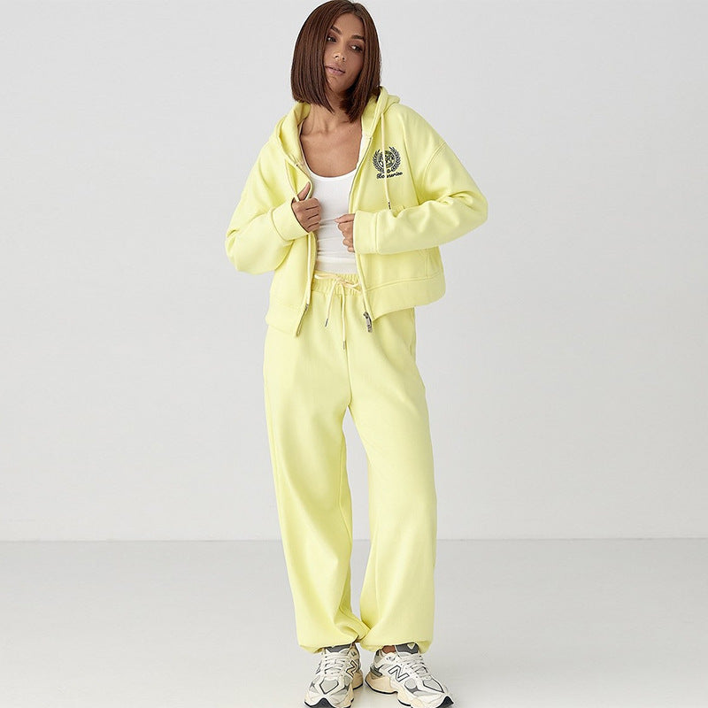 Damen lässiges Sweatshirt- und Jogginghose-Set EB