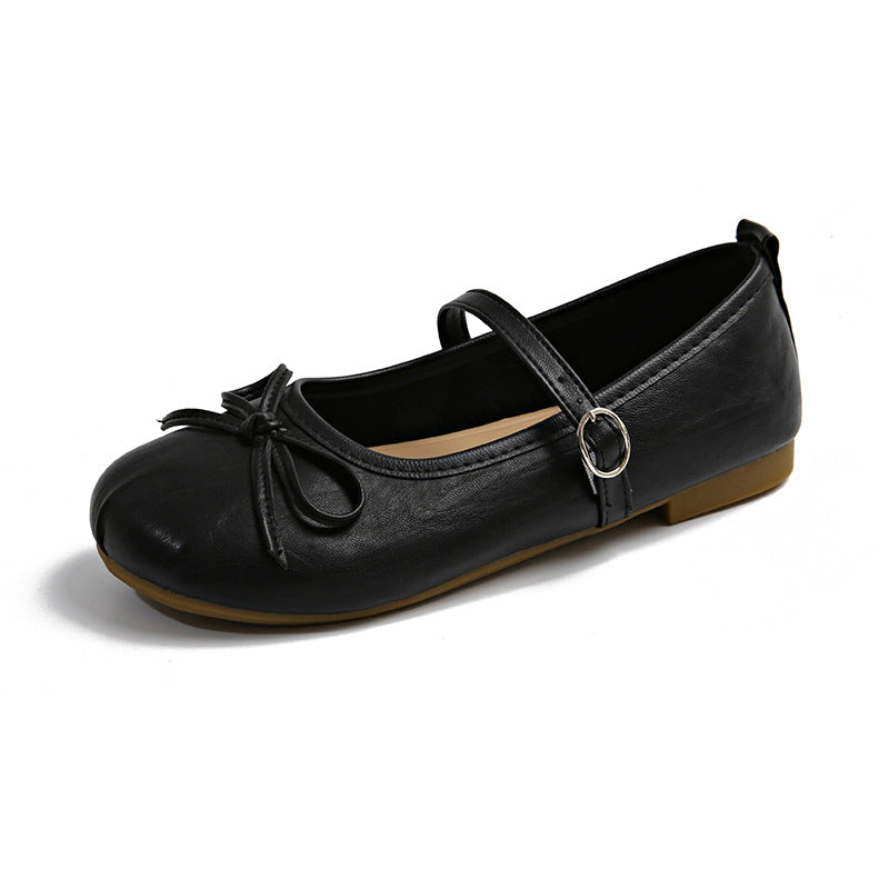 Damen Ballerinas mit verstellbarem Riemen und schickem Schleifen-Detail EB