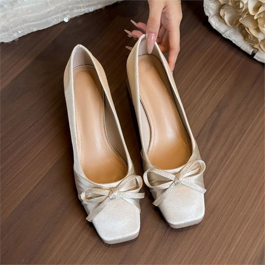 Damen elegante Pumps mit verziertem Schleifendetail EB