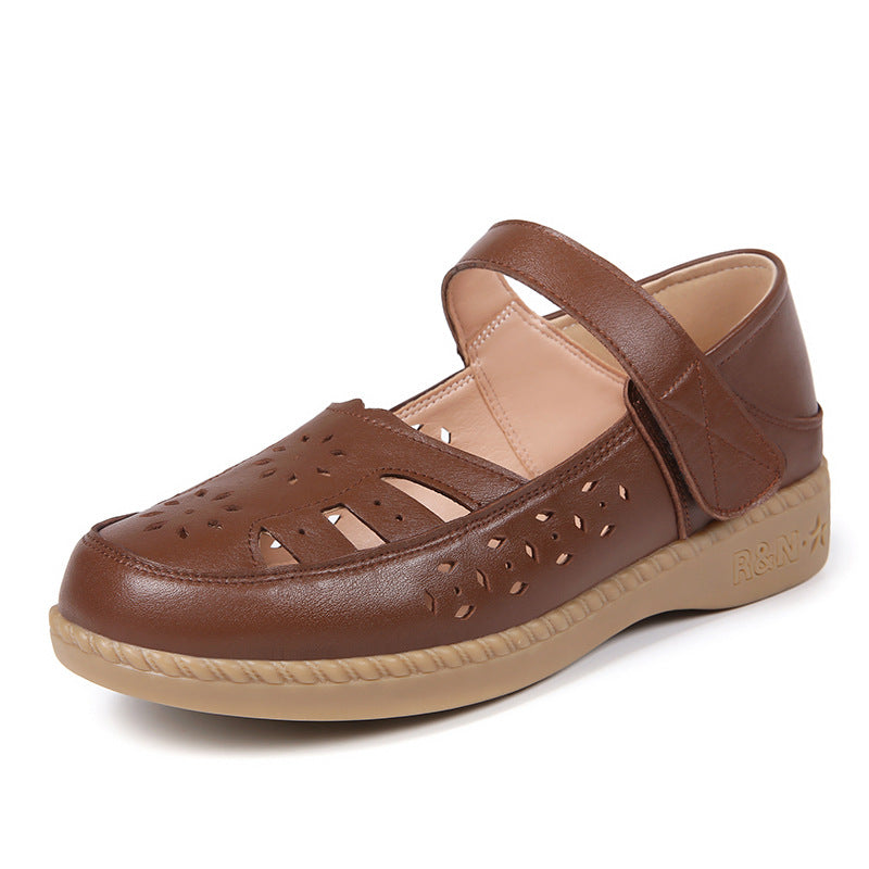 Damen Komfortable Riemchensandalen mit atmungsaktiver Oberflächenstruktur und modischem Design EB