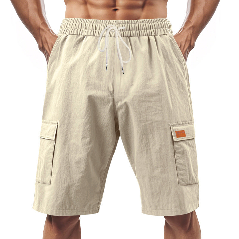 Herren Cargo-Shorts mit vielseitigen Taschen und elastischem Bund EB