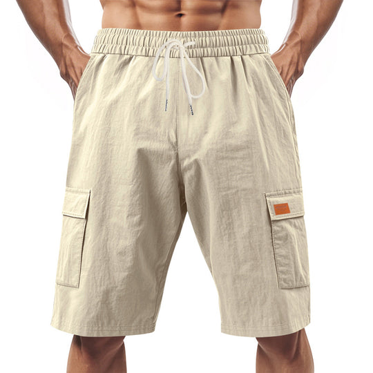 Herren Cargo-Shorts mit vielseitigen Taschen und elastischem Bund EB