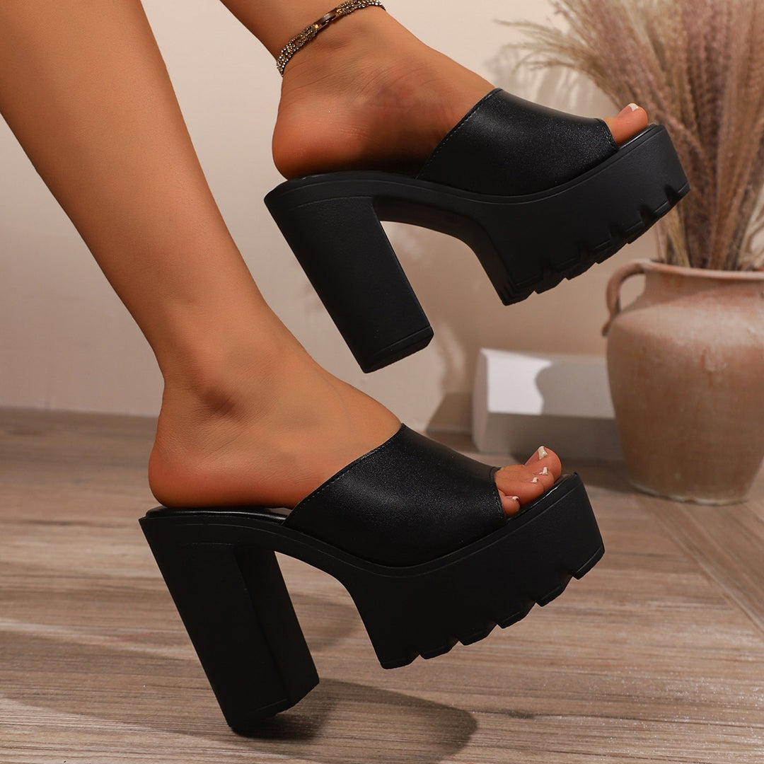 Damen Plateausandalen mit trendigem Blockabsatz EB