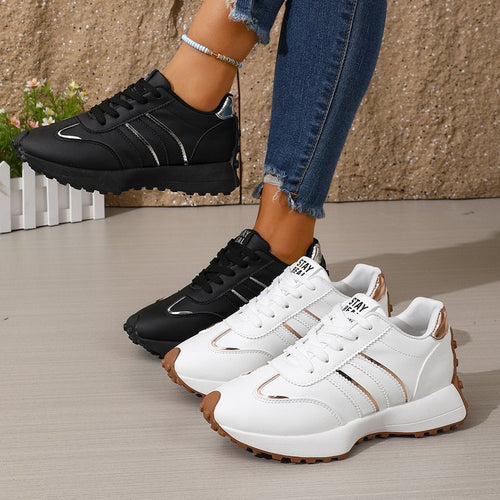 Damen Sportliche Sneakers mit futuristischem Design EB