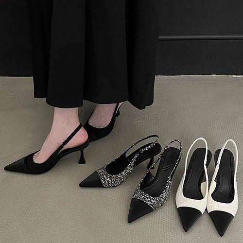 Damen elegante Sling Pumps mit modischem Design und komfortablem Absatz EB
