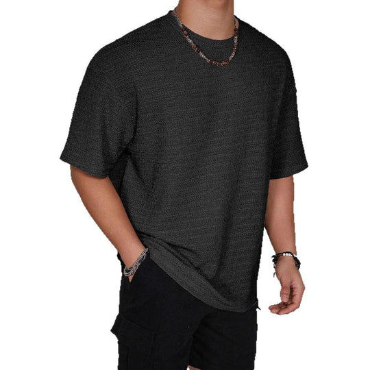 Herren lässiges Struktur-T-Shirt EB