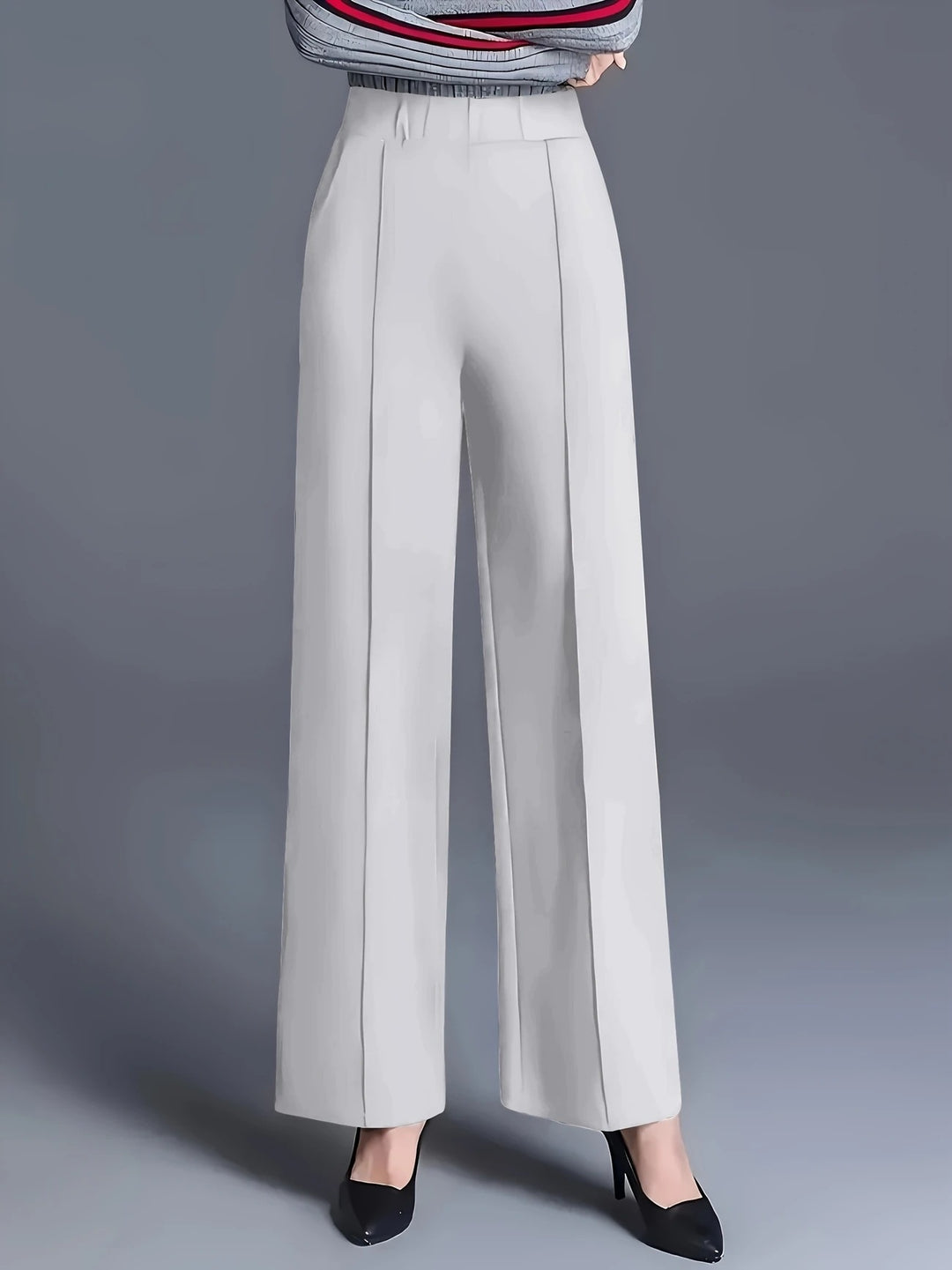 Damen Weite Hochbund-Hose mit eleganten Bügelfalten EB