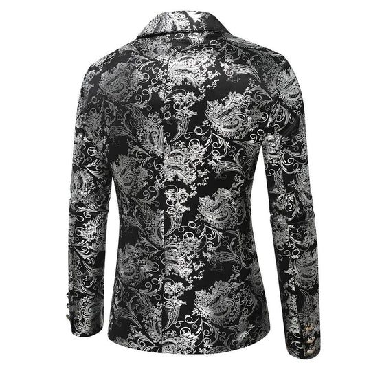 Herren eleganter Goldmuster Blazer EB