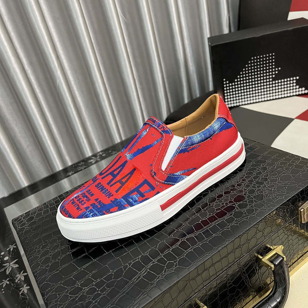 Damen Modische Slip-On Sneakers mit kreativen Druckmotiven von EB