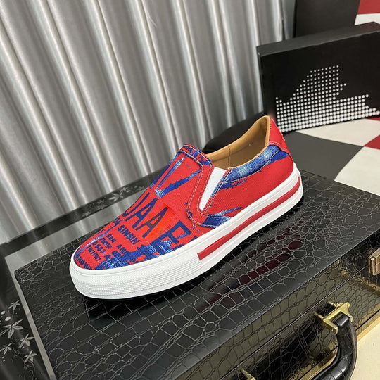 Damen Modische Slip-On Sneakers mit kreativen Druckmotiven von EB