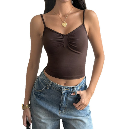 Damen trägerloses Top mit gerüschtem Detail EB