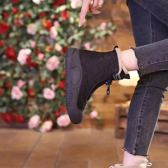 Damen Modische Winterboots mit atmungsaktivem Innenfutter und rutschfester Sohle EB