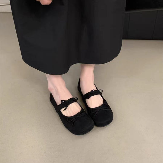 Damen Ballerina Schuhe mit eleganter Schleifenverzierung EB