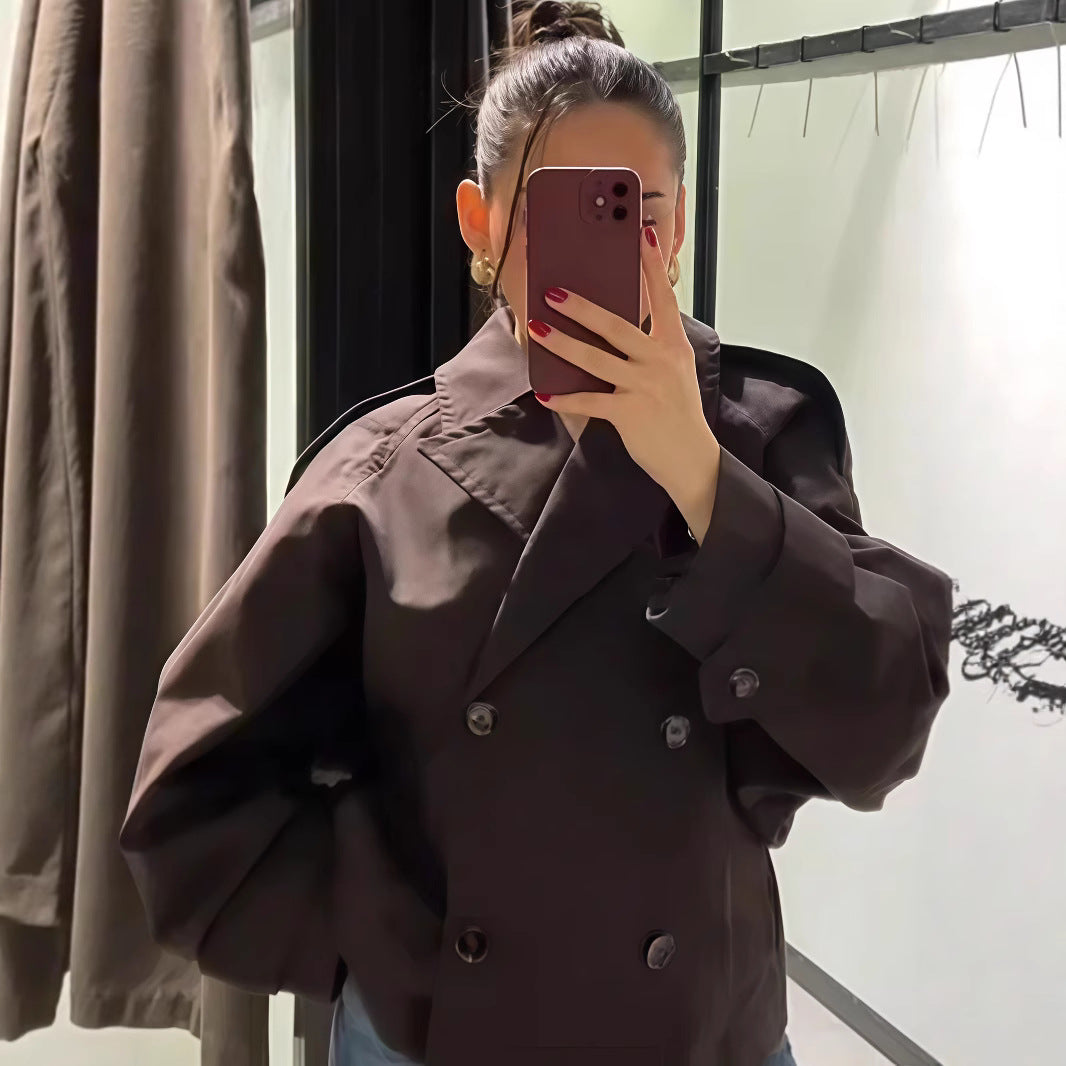 Damen modische und funktionale Trenchjacke EB